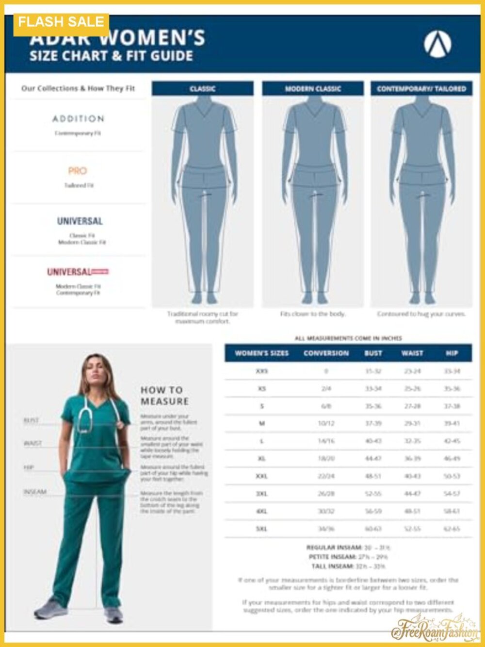 ADAR Pro Modern Athletic Scrub Set Women V-Neck Top & Yoga Jogger Pants 4-Way - Picture 5 of 6
